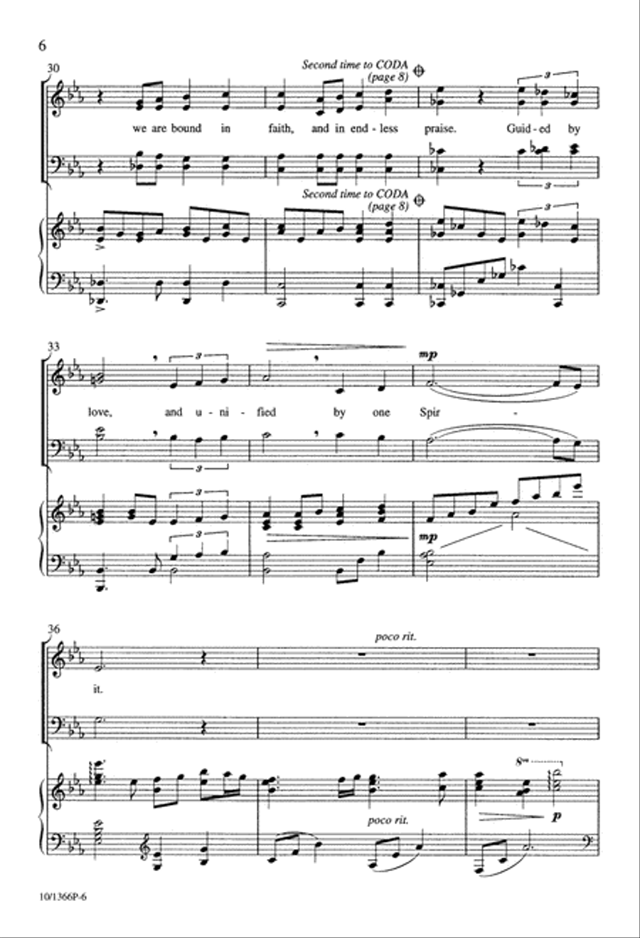 By One Spirit 4-Part scores gallery preview page 6