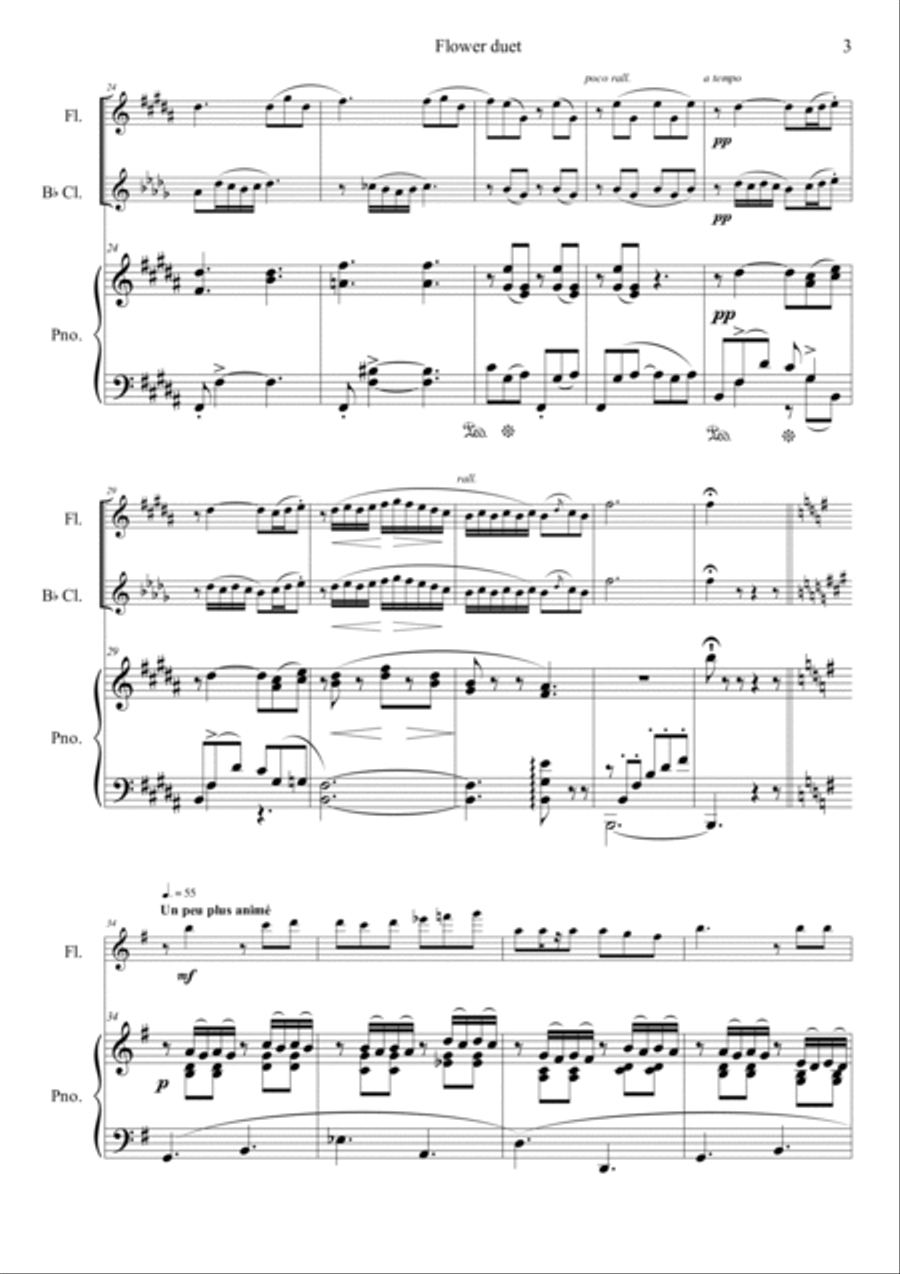Flower duet (from Lakmé) B-Flat Clarinet scores gallery preview page 3