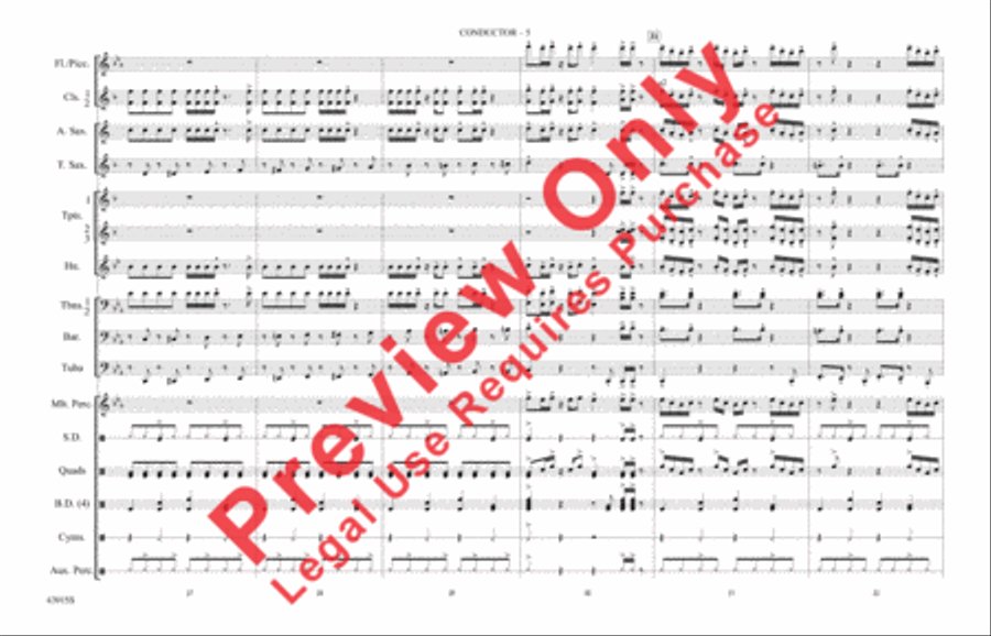 Uptown Funk Marching Band scores gallery preview page 6