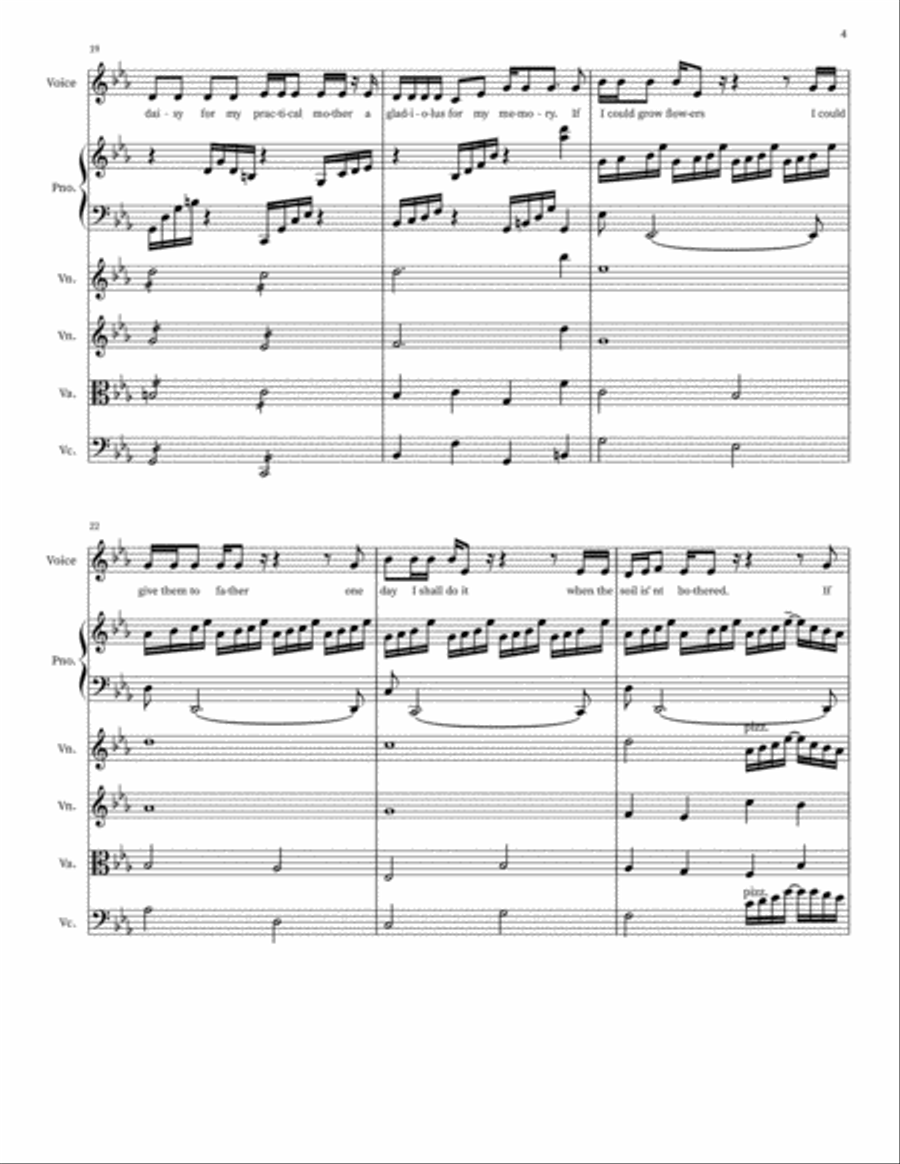 Pisces: If I Could Grow Flowers Chamber Orchestra scores gallery preview page 4