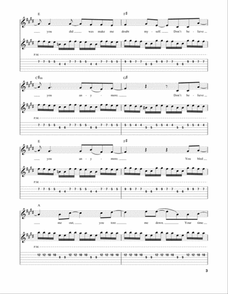 You're A Lie You're A Lie Electric Guitar scores gallery preview page 3