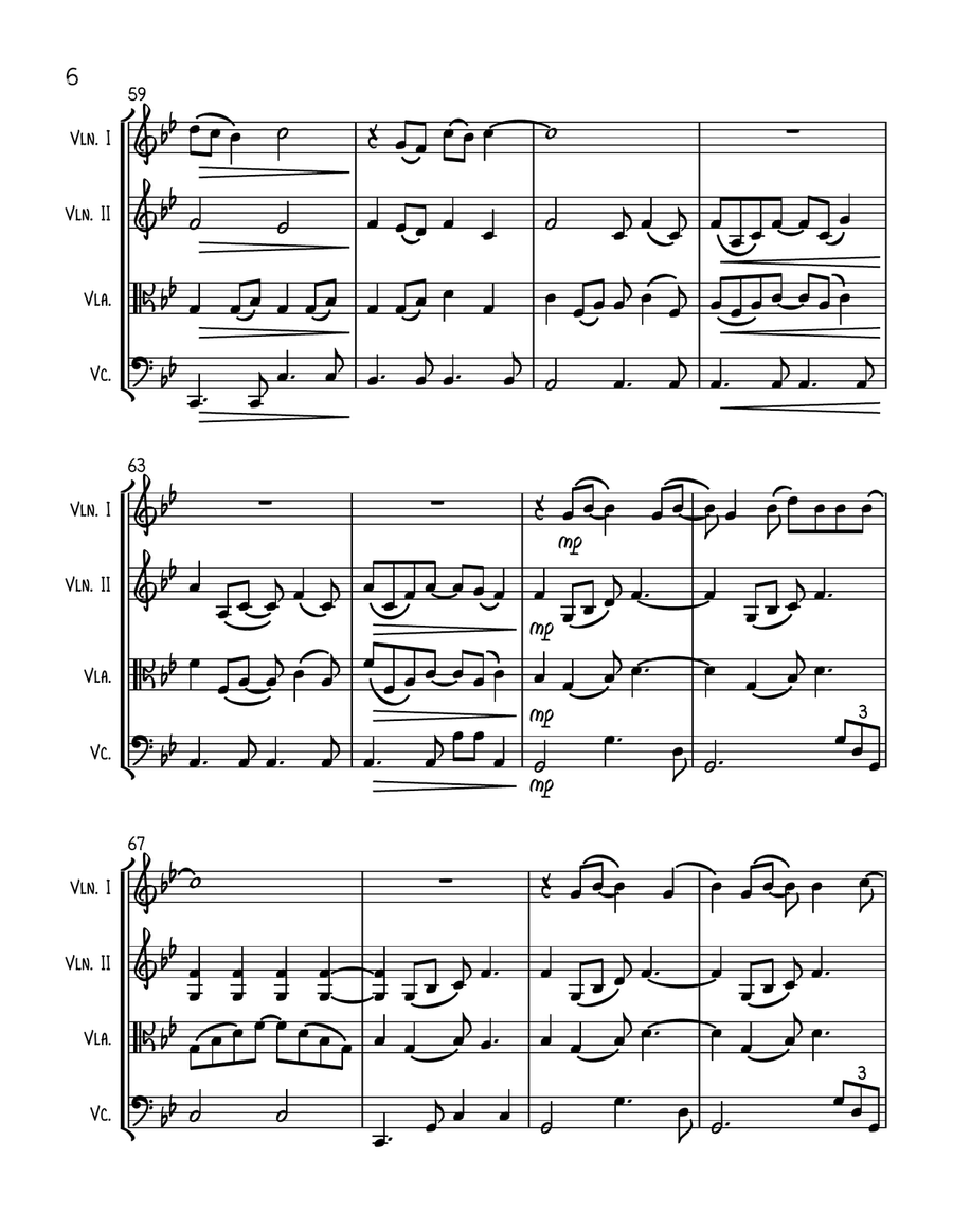 Rocket Man (i Think It's Gonna Be A Long Long Time) String Quartet scores gallery preview page 6