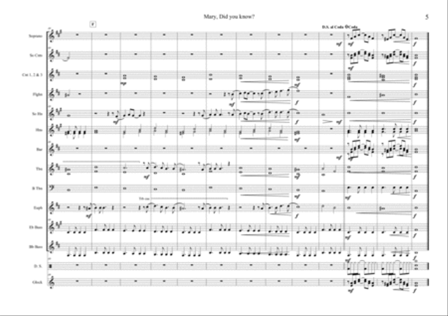 Mary, Did You Know? Mary, Did You Know? Brass Ensemble scores gallery preview page 5