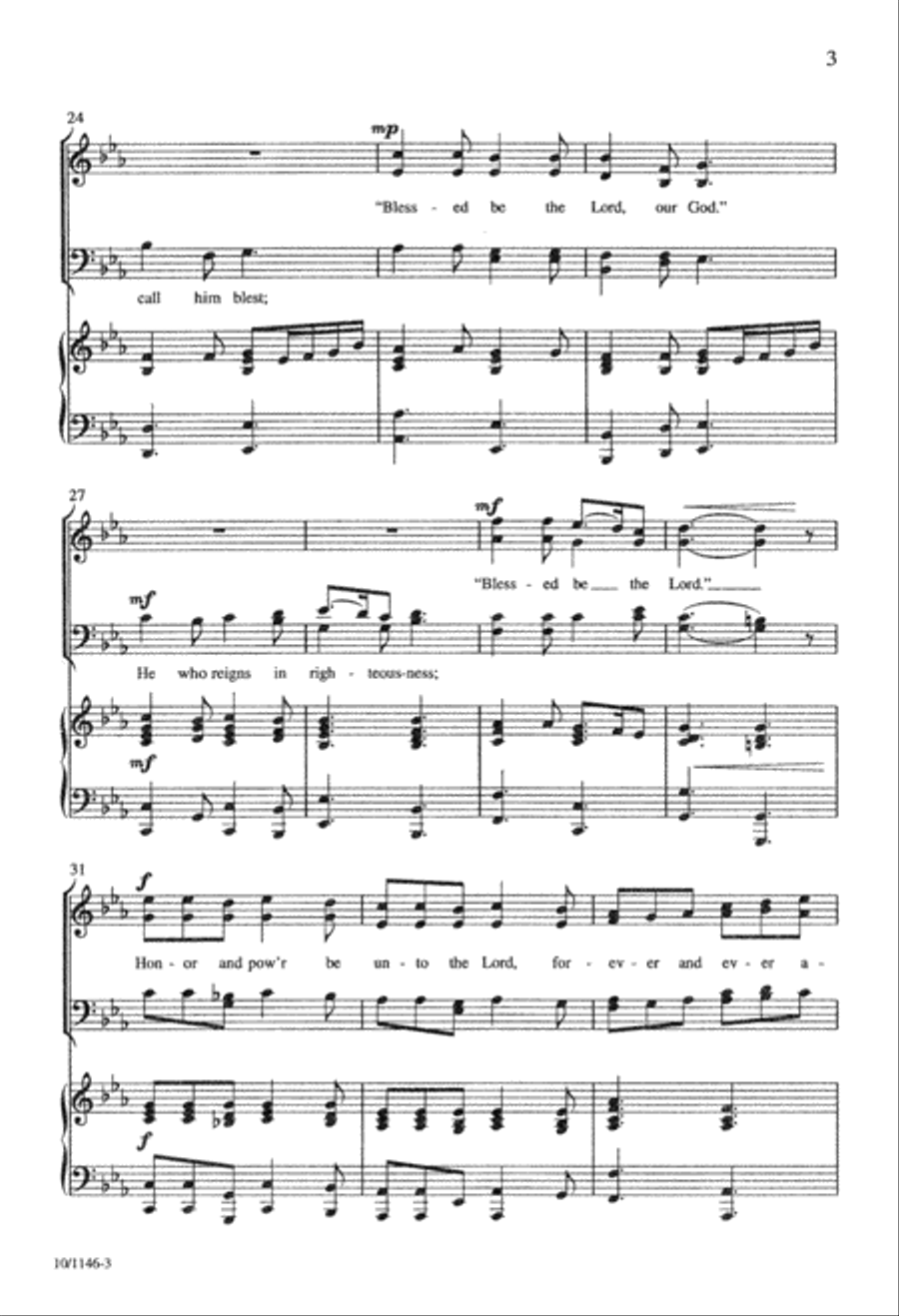 Blessed Be Our Lord Divisi scores gallery preview page 3
