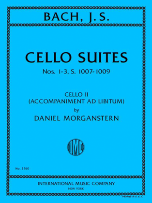 Cello Suites Nos. 1-3, S. 1007-1009, Cello Ii Part (Accompaniment Ad Libitum)