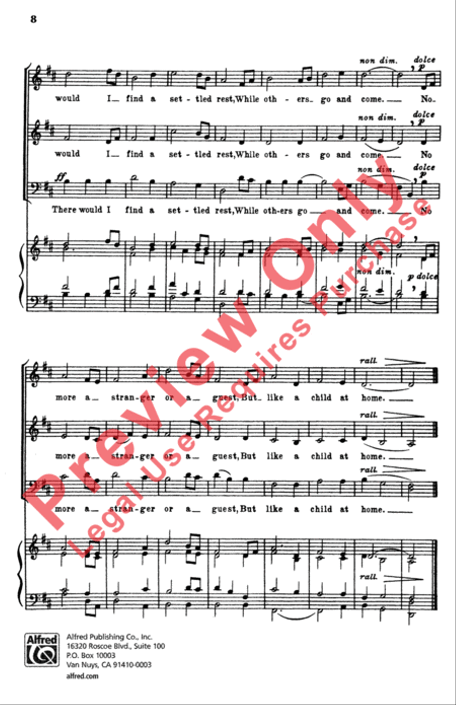 My Shepherd Will Supply My Need 3-Part scores gallery preview page 8