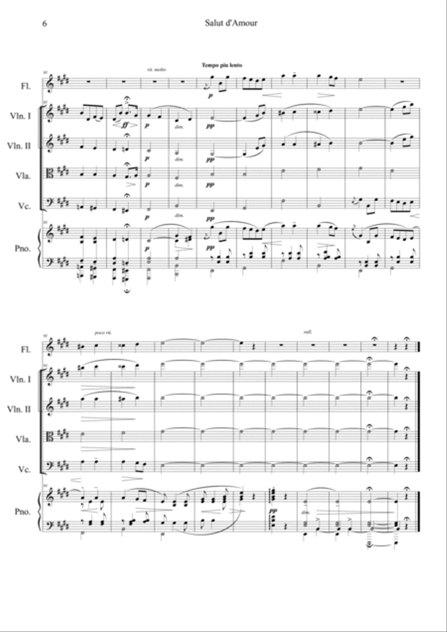 Salut d'amour Orchestra scores gallery preview page 6