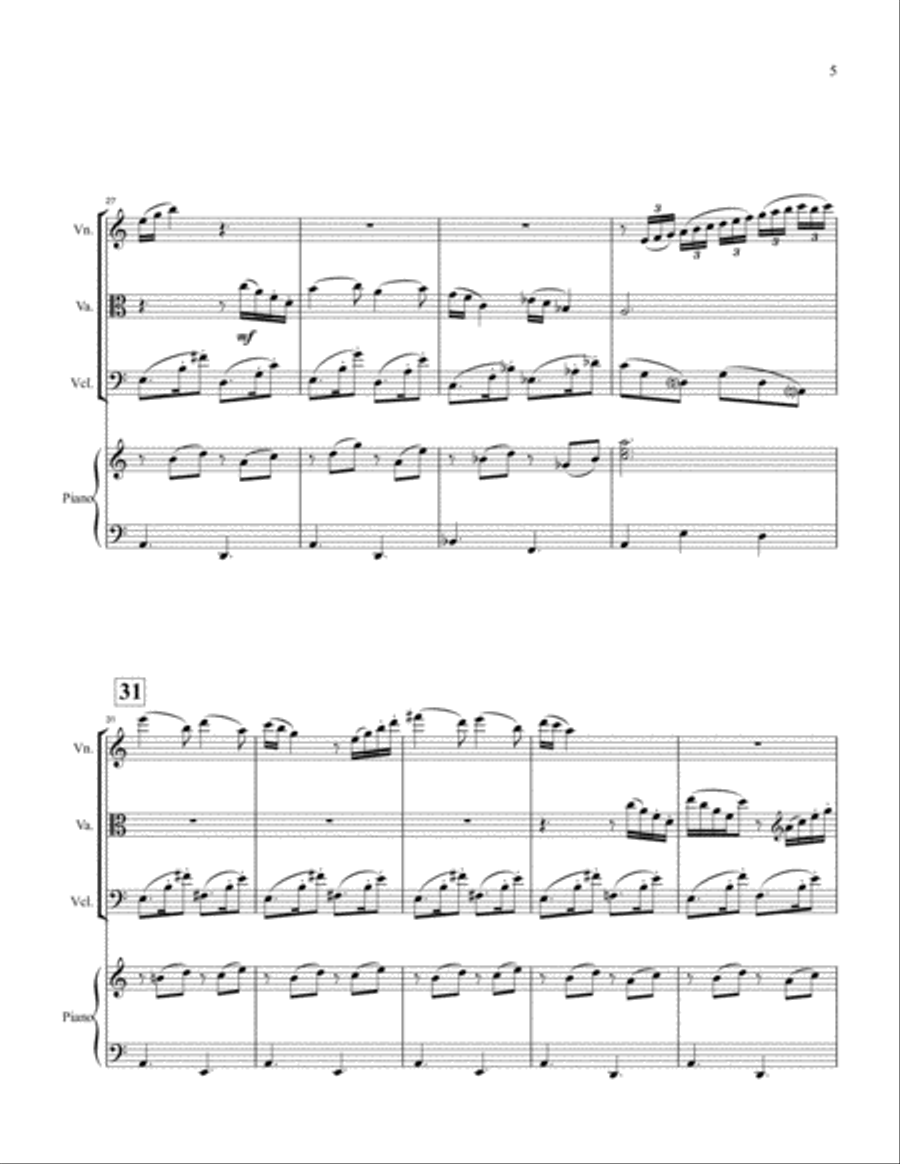 In The Land of Wonder-Wander for Piano Quartet Piano Quartet scores gallery preview page 5
