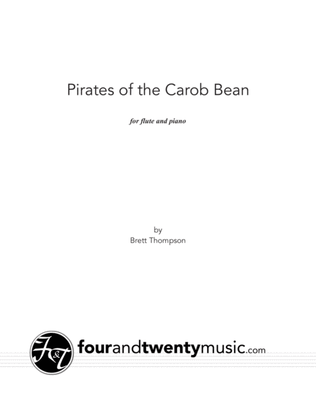 Book cover for Pirates of the Carob Bean, for flute and piano