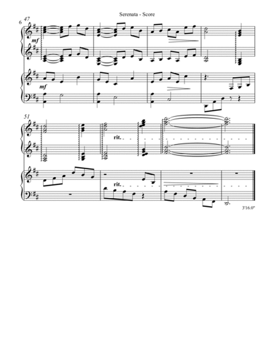 Serenata, Op. 6, No 1, Harp Duet image number null