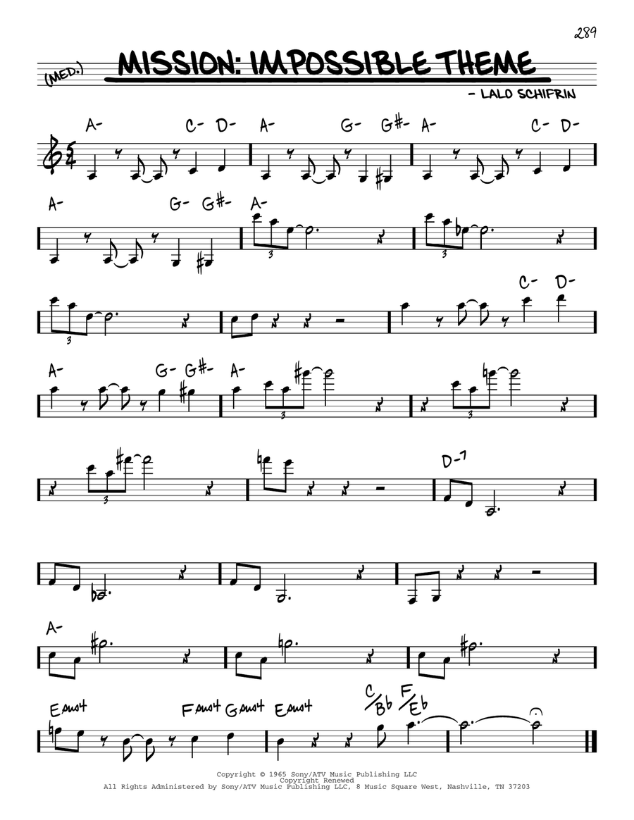 Mission: Impossible Theme Piano scores gallery preview page 1