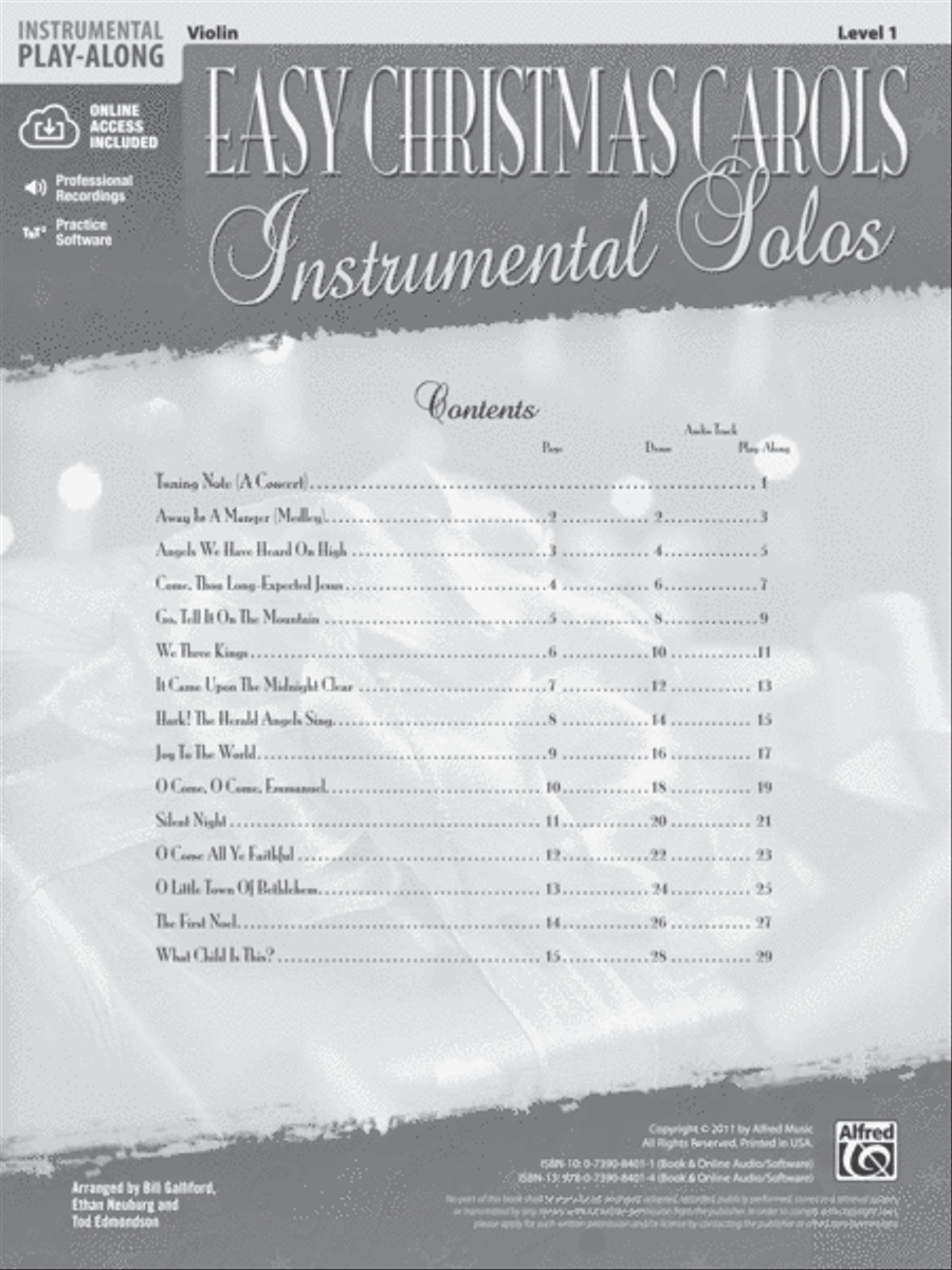 Easy Christmas Carols Instrumental Solos for Strings String Orchestra scores gallery preview page 5