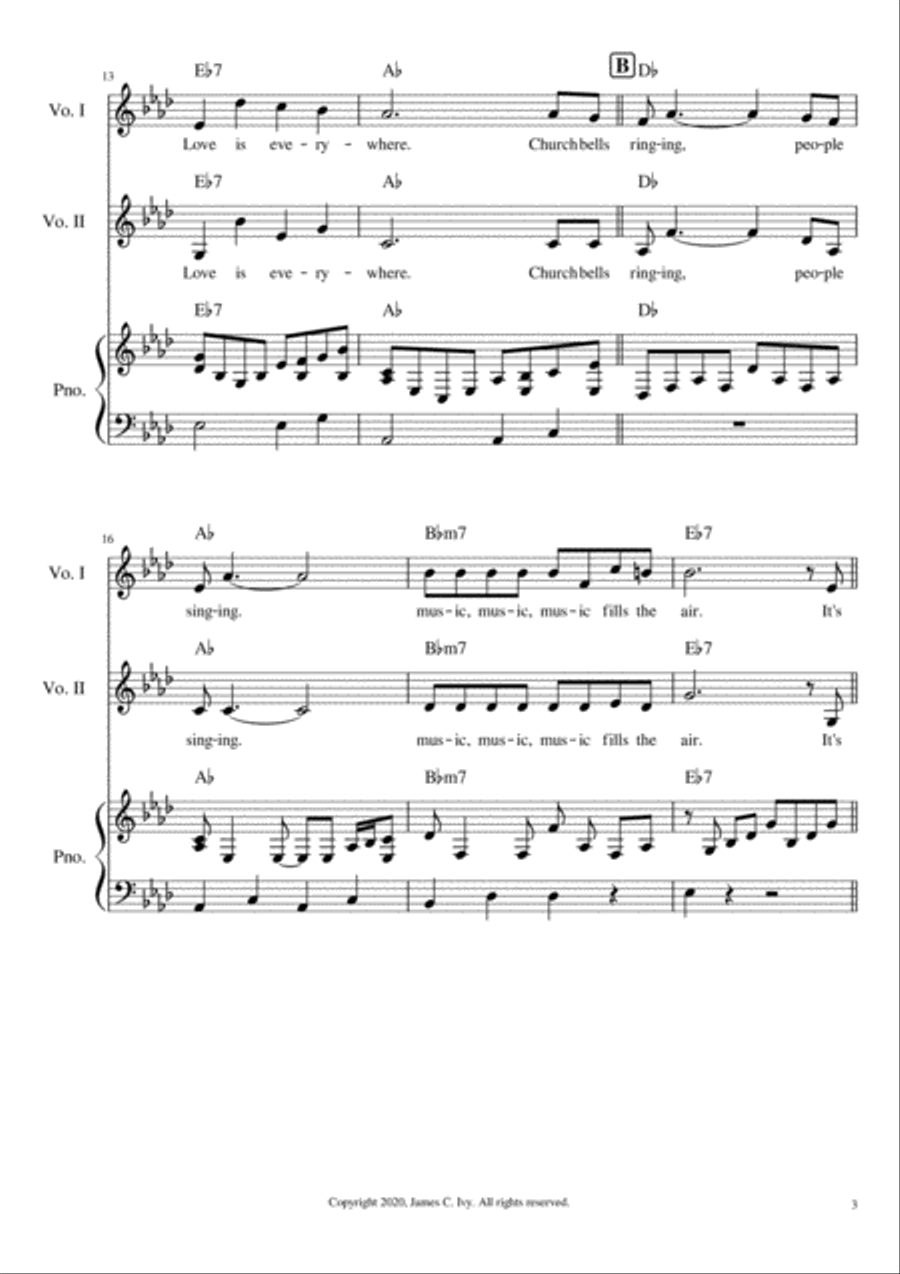 Love, Love, Love at Christmas Piano Trio scores gallery preview page 4