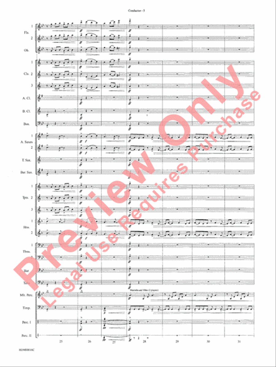 To Challenge the Sky and Heavens Above Concert Band scores gallery preview page 8