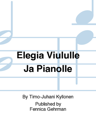 Elegia Viululle Ja Pianolle