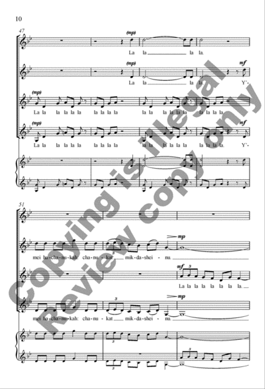 Oh, Chanukah/Y'mei hachanukah SSAA scores gallery preview page 10