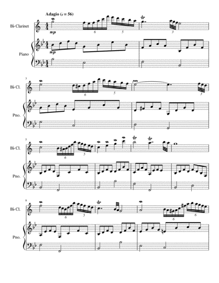 Opus 119b, Intermezzo for Clarinet & Piano (Score & Part) image number null