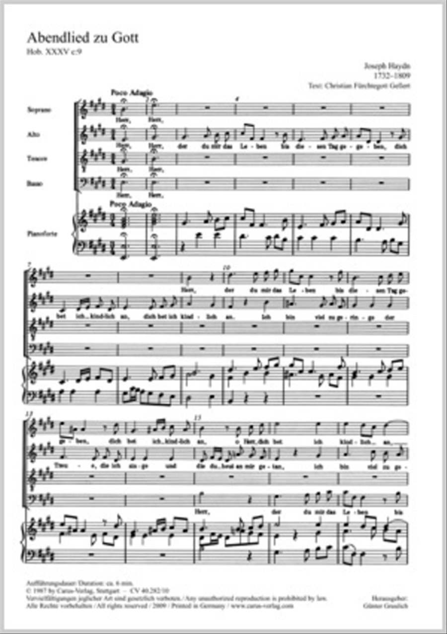 Abendlied zu Gott 4-Part scores gallery preview page 1