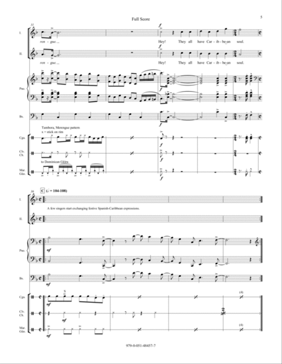 Alma Caribe (Caribbean Soul) - Score Choir scores gallery preview page 5