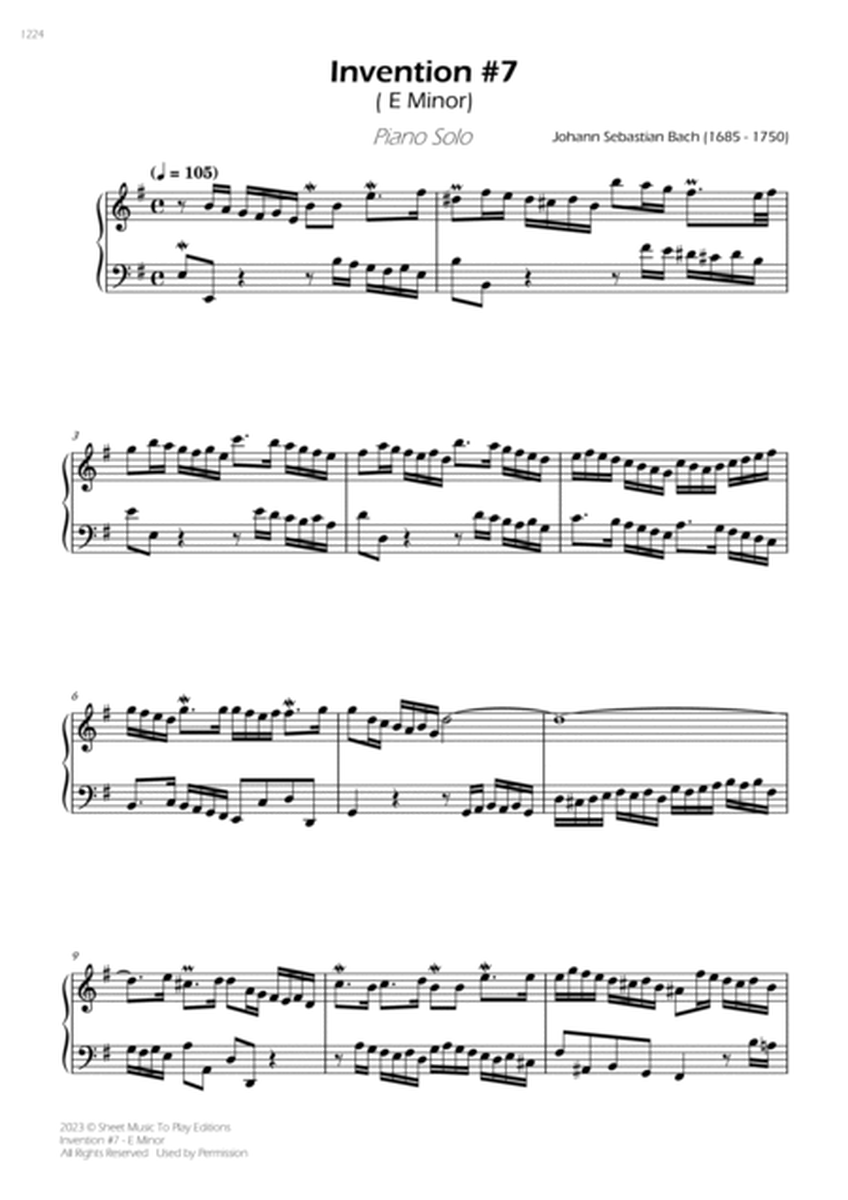 Invention No.7 in E Minor - Piano Solo (Original Version) image number null