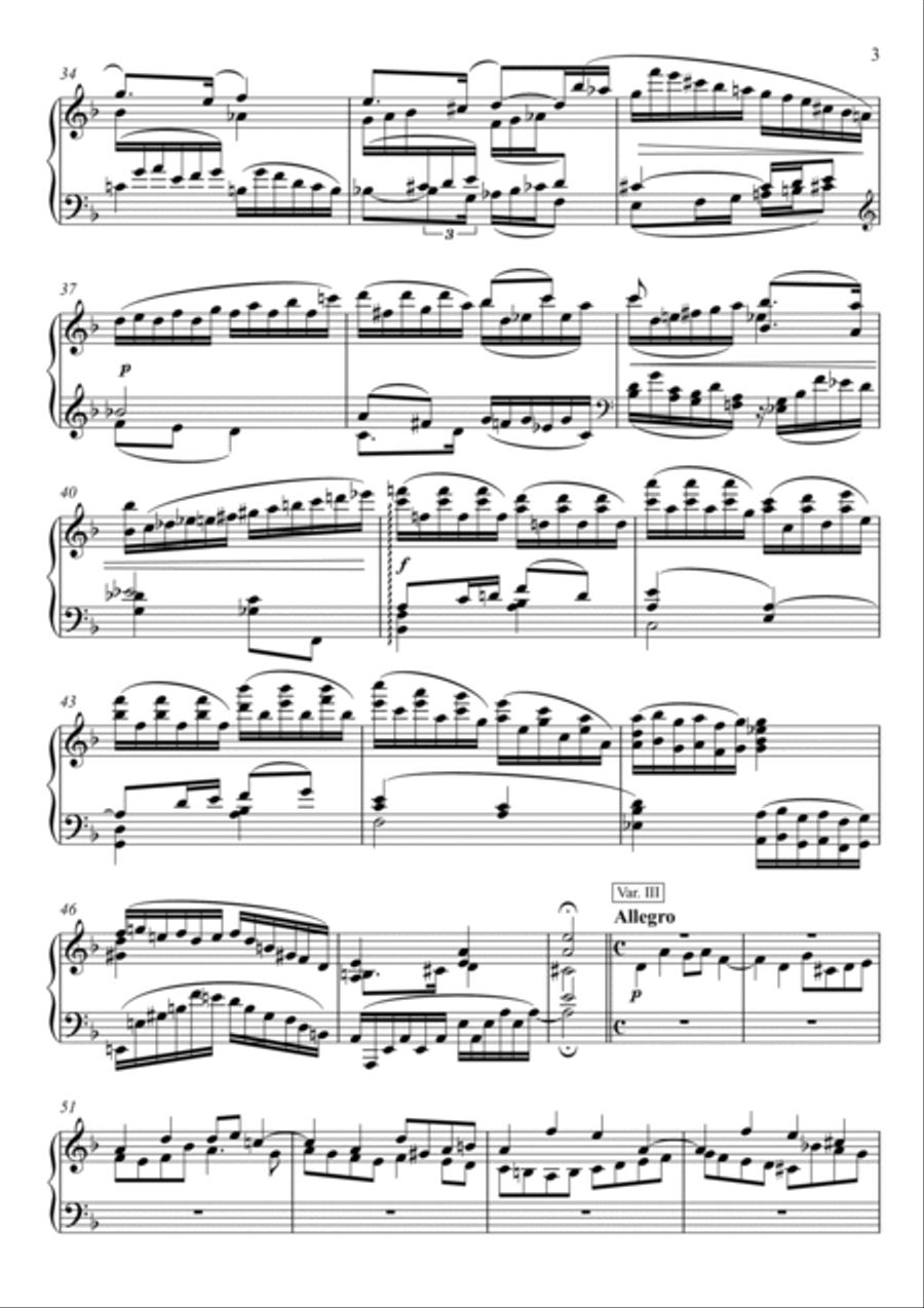 Variations for piano Variations for piano Piano Solo scores gallery preview page 3