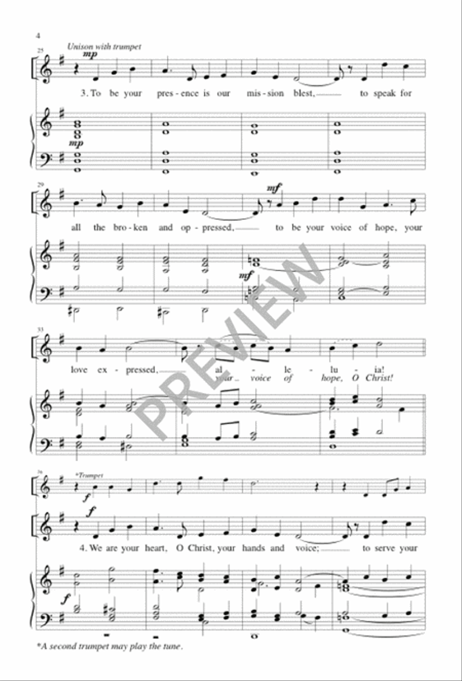 To Be Your Presence 4-Part scores gallery preview page 4