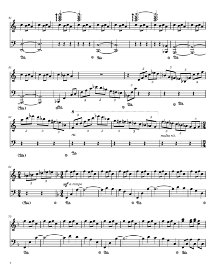 Carol of the Holy Night Piano Solo scores gallery preview page 2