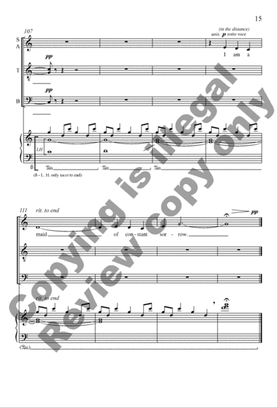 Maid of Constant Sorrow 4-Part scores gallery preview page 15