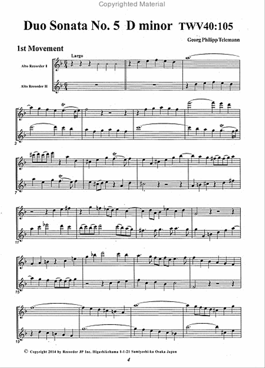 Duo Sonatas, Vol. 3 Duo Sonatas, Vol. 3 Alto Recorder scores gallery preview page 3