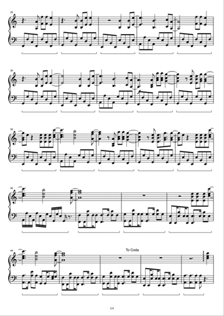 Titanium Titanium Piano Solo scores gallery preview page 2
