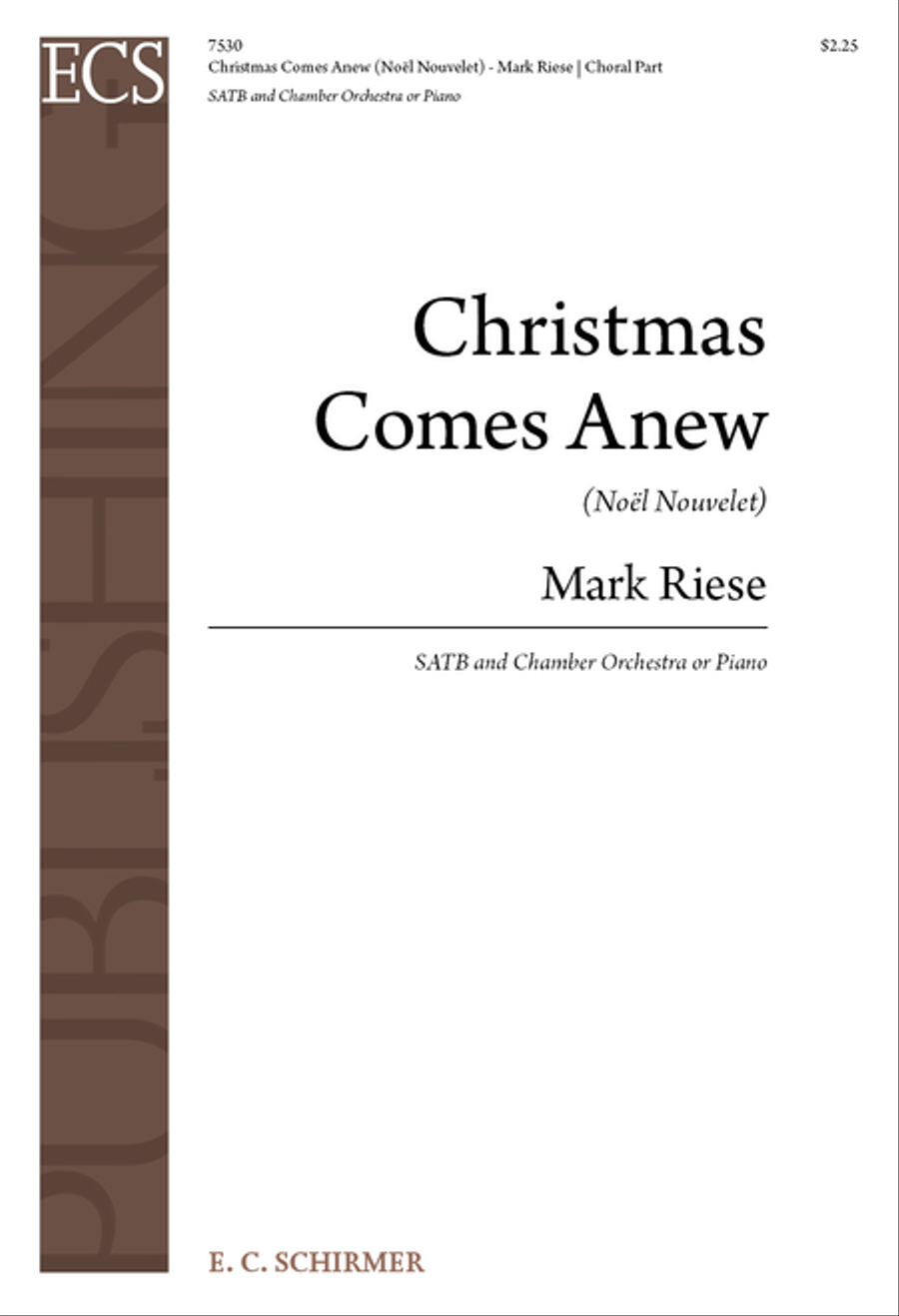 Christmas Comes Anew (Noel Nouvelet) 4-Part scores gallery preview page 1