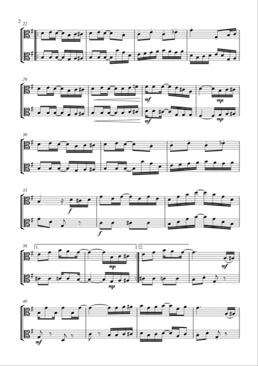 The Entertainer for Viola Duet String Duet scores gallery preview page 2