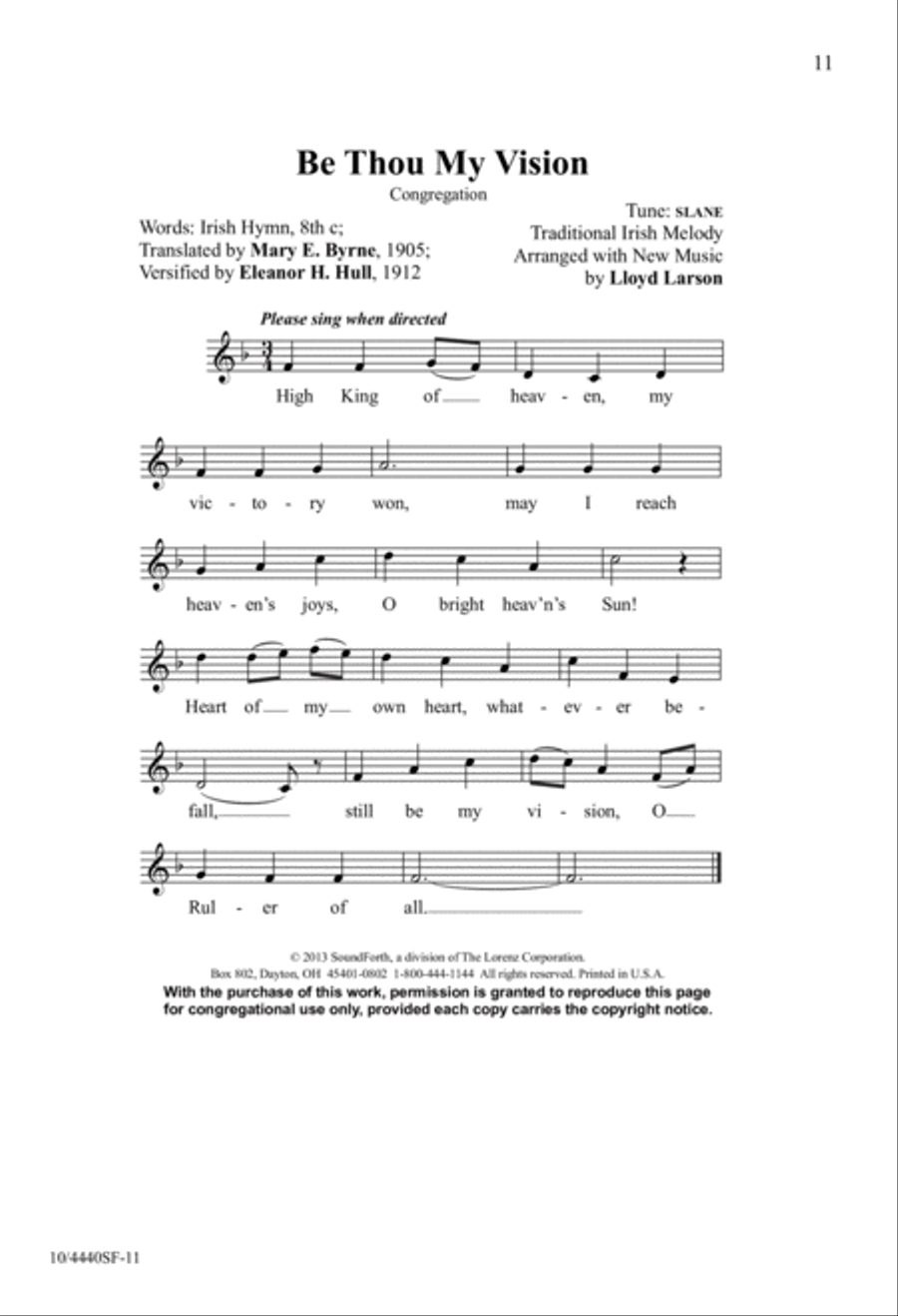 Be Thou My Vision 4-Part scores gallery preview page 11