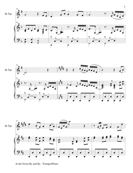 IN THE SWEET BY AND BY (Duet – Bb Trumpet and Piano/Score and Parts) image number null