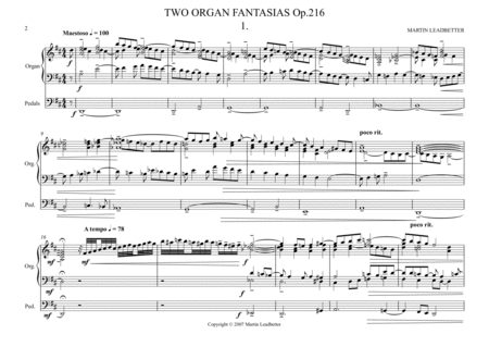 Two Fantasias & Sortie for solo organ