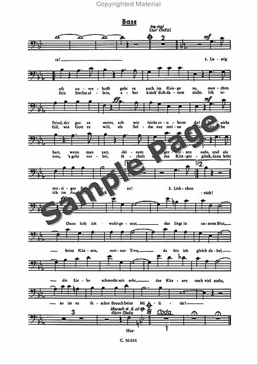 Strauss J Einzugsmarsch A.zigeunerbaron 4-Part scores gallery preview page 3