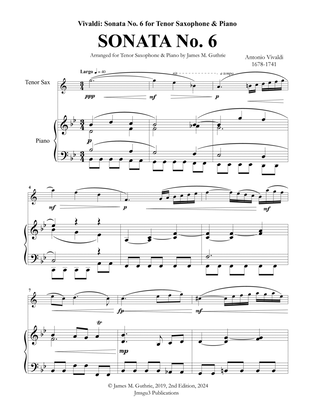 Vivaldi: Sonata No. 6 for Tenor Sax & Piano