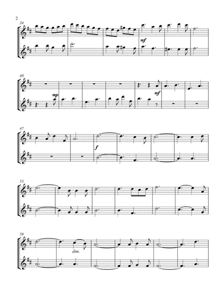A Holy, Silent Night (treble Eb instrument duet, parts only) image number null