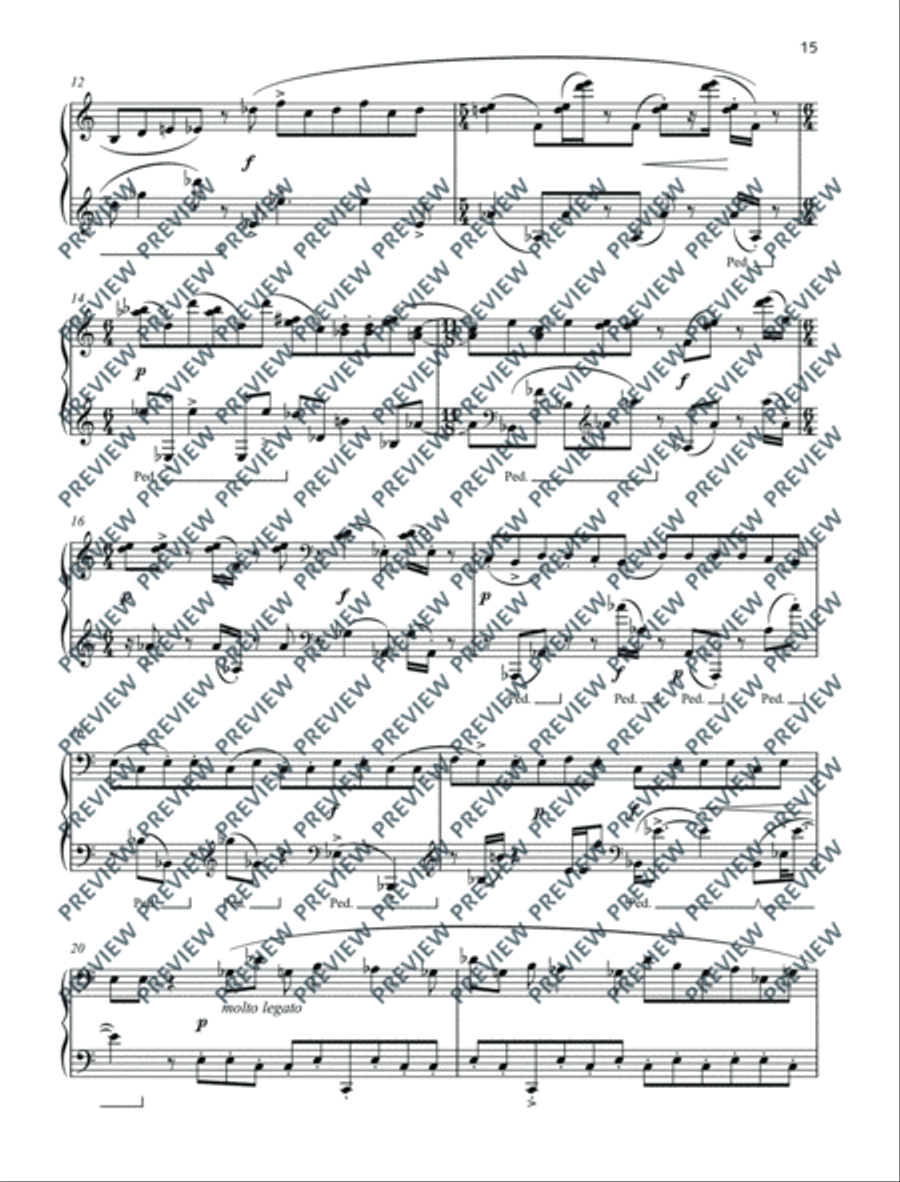 Five Keyboard Pieces Piano Solo scores gallery preview page 20