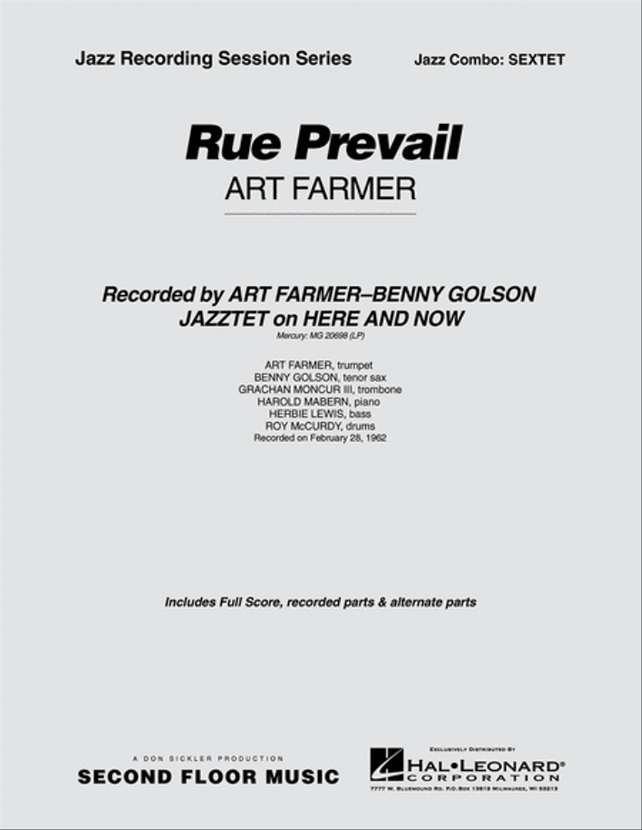Rue Prevail Rue Prevail Jazz Ensemble scores gallery preview page 1