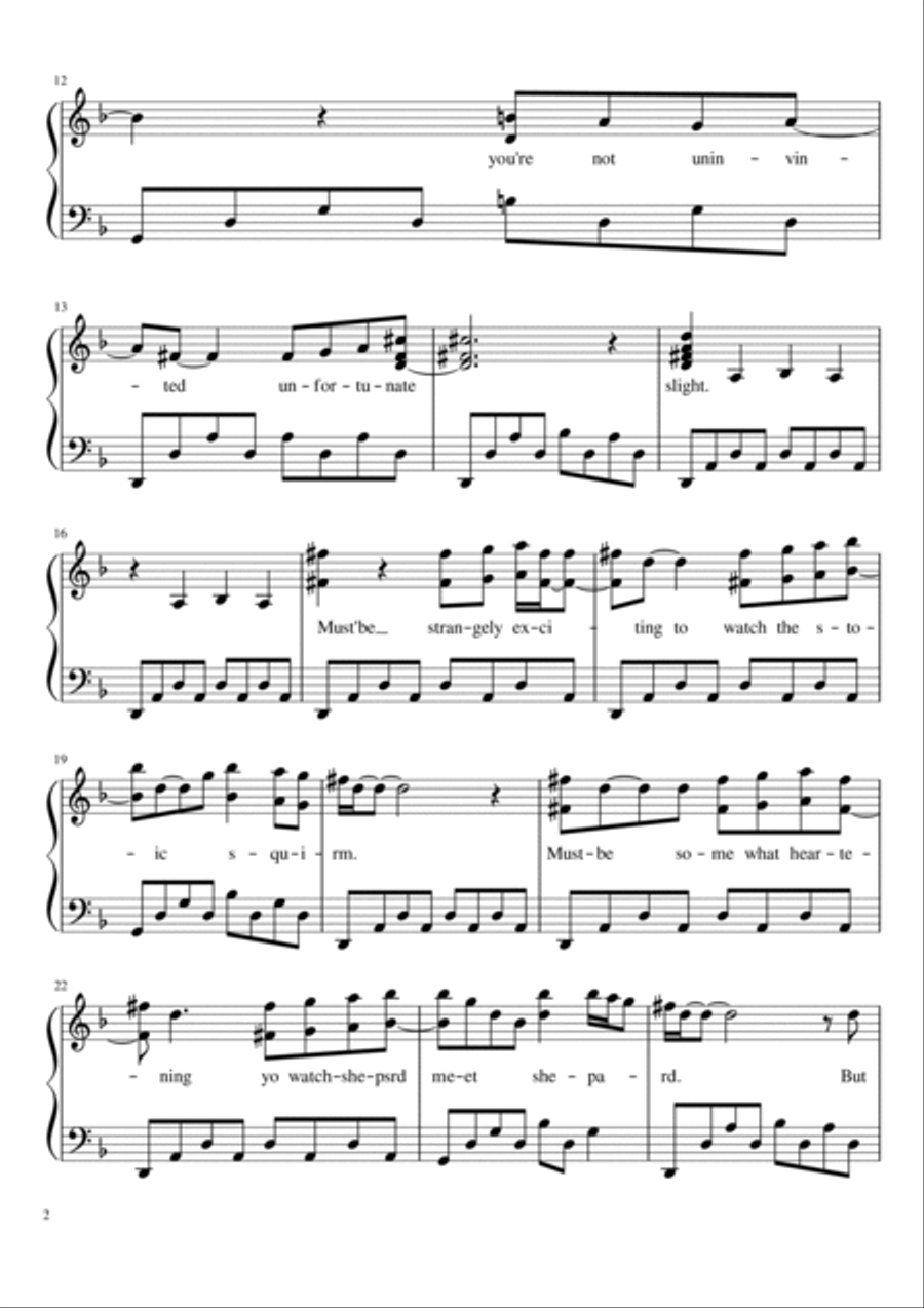 Uninvited Piano Solo scores gallery preview page 2
