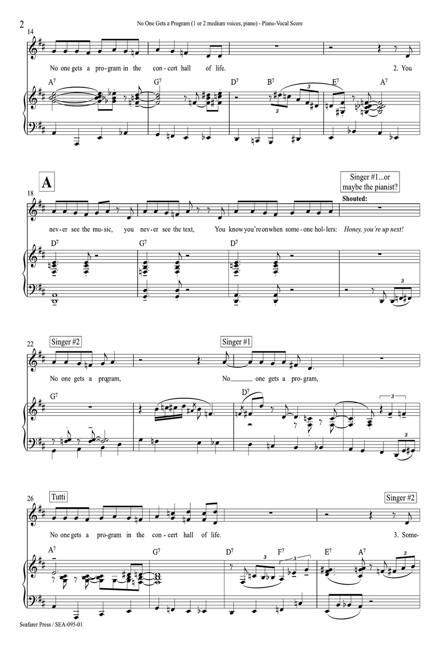 No One Gets A Program Medium Voice scores gallery preview page 5