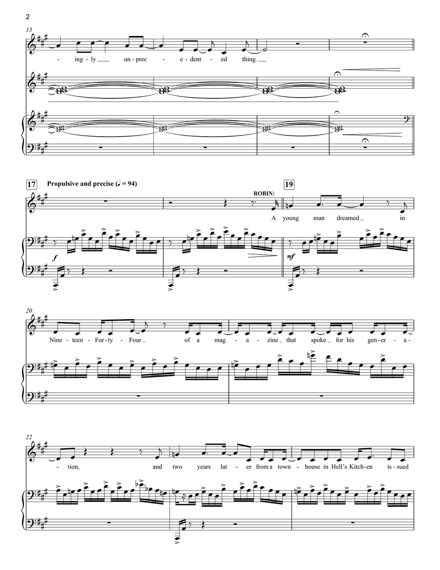 The Whole World Changed (from The Connector) Voice scores gallery preview page 2