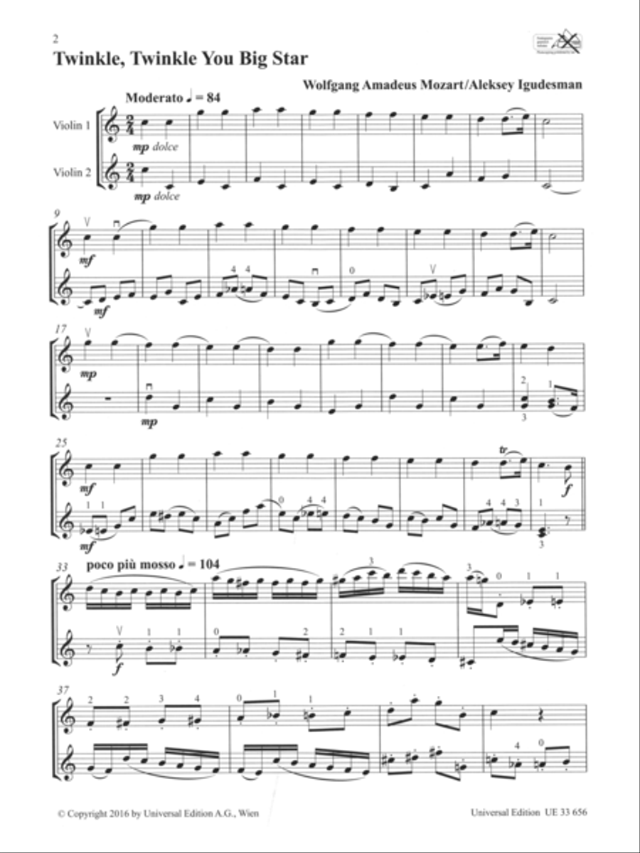 Mozart & More String Duet scores gallery preview page 2