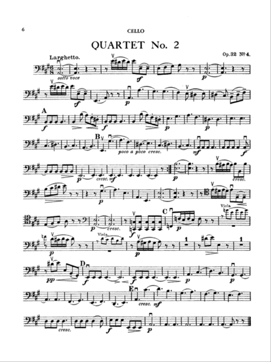 Boccherini: Nine Selected String Quartets String Quartet scores gallery preview page 1