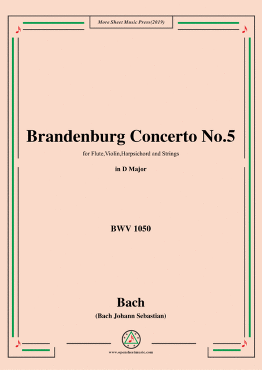Bach,J.S.-Brandenburg Concerto No.5 in D Major,BWV 1050 image number null
