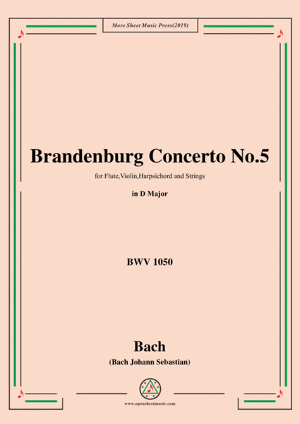 Bach,J.S.-Brandenburg Concerto No.5 in D Major,BWV 1050 image number null