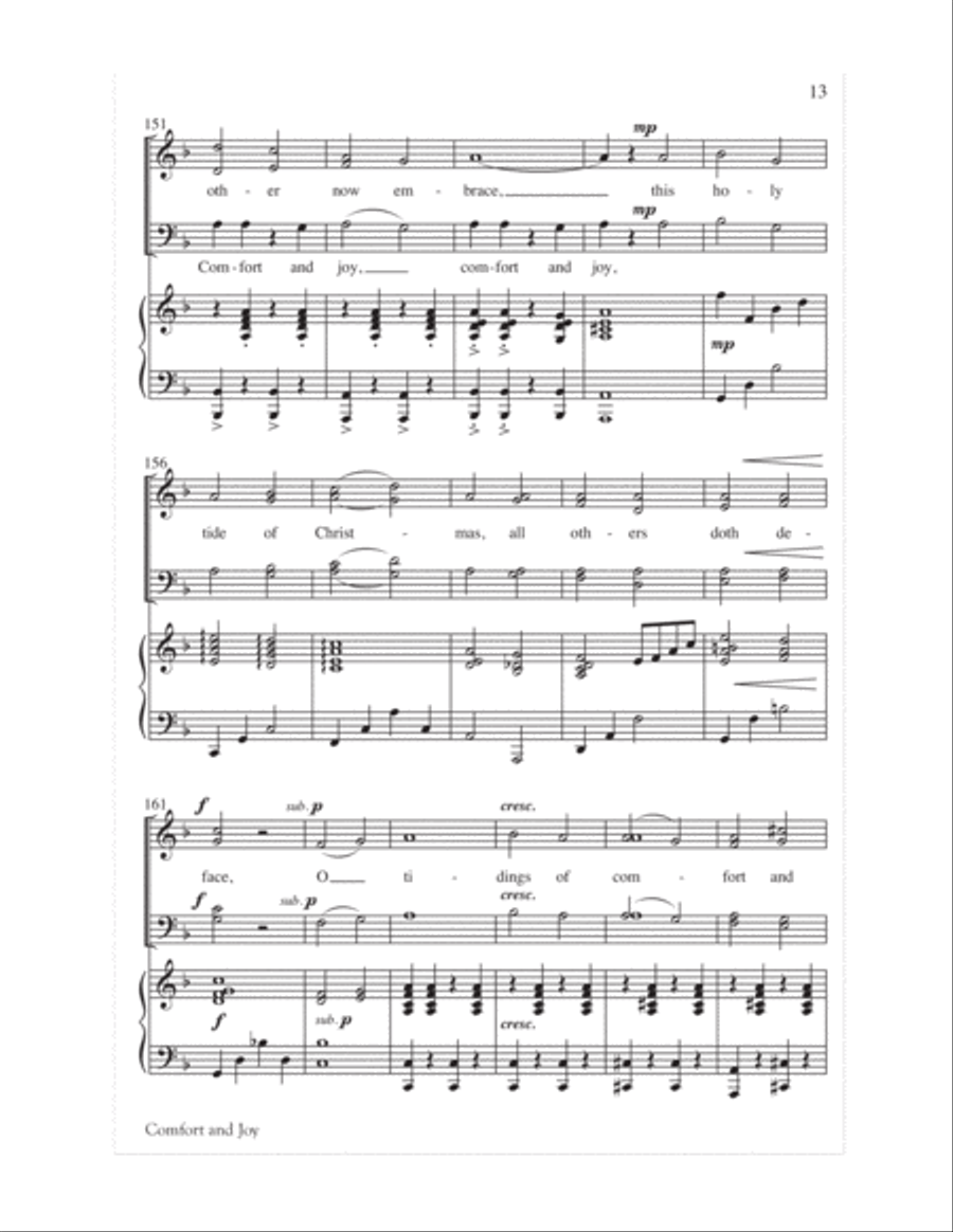 Comfort and Joy 4-Part scores gallery preview page 14