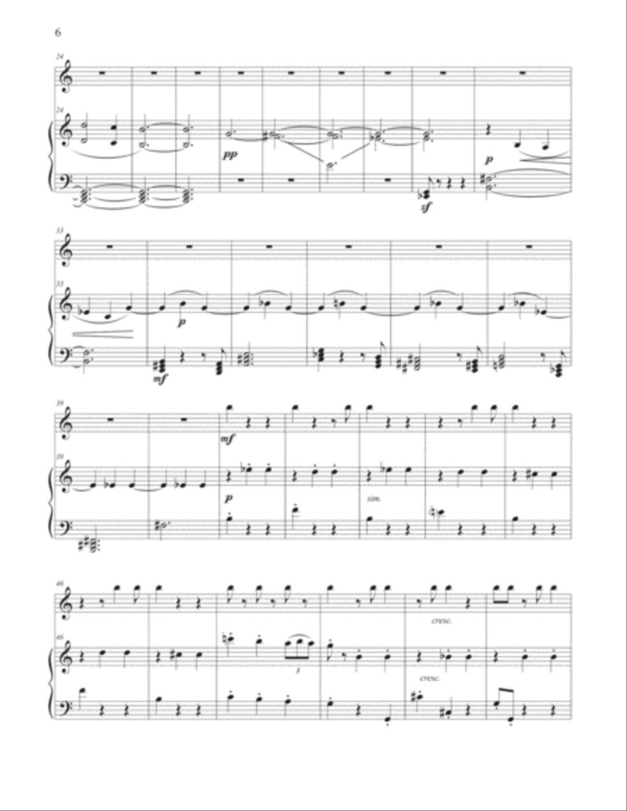 One-Note Concerto (piano duet, three hands) Piano scores gallery preview page 6