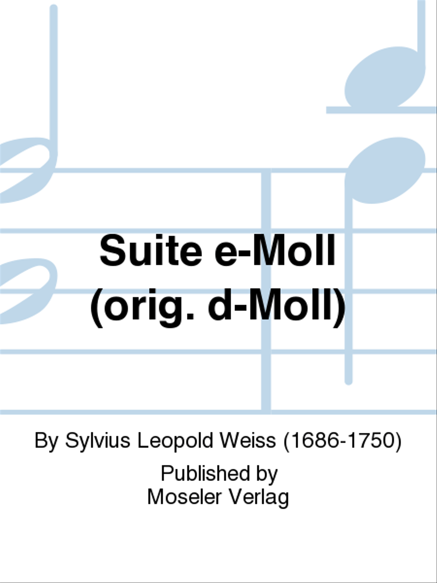 Suite e-Moll (orig. d-Moll) Classical Guitar scores gallery preview page 1
